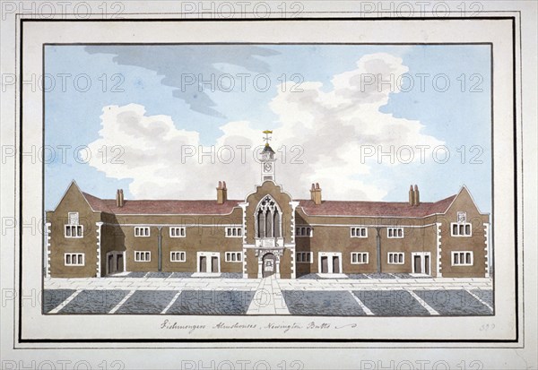 Fishmongers' Almshouses, Southwark, London, c1850. Artist: Anon