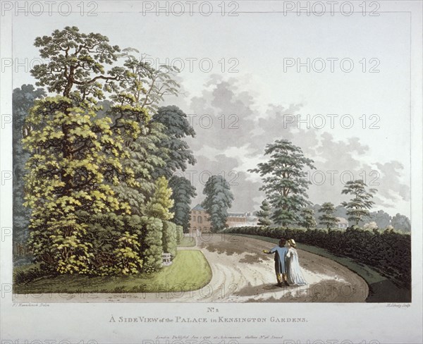 Kensington Gardens, London, 1798. Artist: Heinrich Schutz