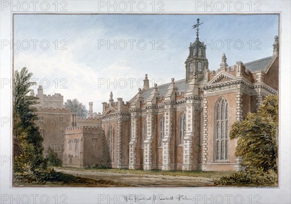 View of the hall at Lambeth Palace, London, 1831. Artist: John Chessell Buckler