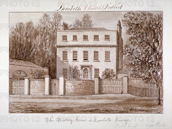 View of the rectory house of St Mary at Lambeth, London, 1828. Artist: John Chessell Buckler