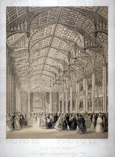 Free Trade Bazaar in Covent Garden Theatre, London, 1845. Artist: Day & Haghe