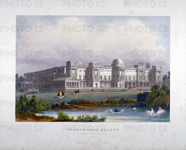 View of Buckingham Palace, Westminster, London, c1830. Artist: Anon