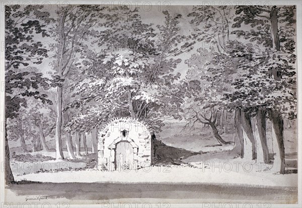 An ice house or conduit in Greenwich Park, London, 1772. Artist: Samuel Hieronymus Grimm