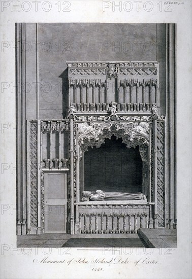 Monument to John Holland, Church of St Katherine by the Tower, Stepney, London, c1810. Artist: James Basire II