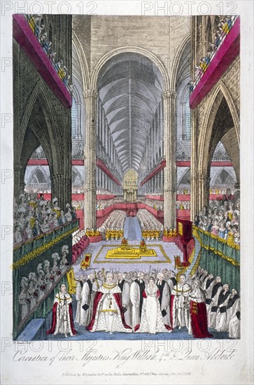 Coronation of William IV and Queen Adelaide's in Westminster Abbey, London, 1831. Artist: W Read