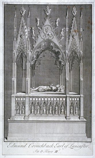 Monument to Edmund Crouchback, Earl of Lancaster, Westminster Abbey, London, 1742. Artist: James Cole