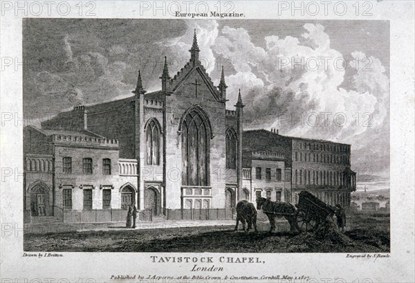 Tavistock Chapel, Tavistock Place, St Pancras, London, 1807. Artist: Samuel Rawle