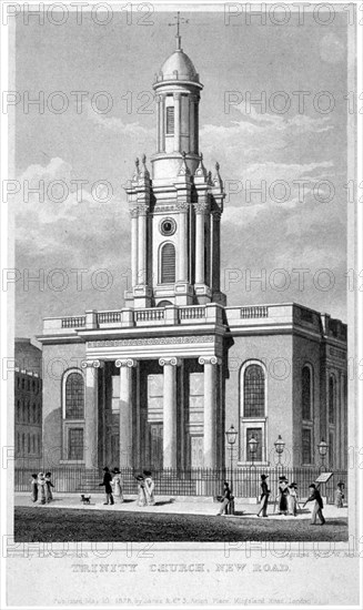 Trinity Church, Euston Road, St Pancras, London, 1828. Artist: Thomas Hosmer Shepherd