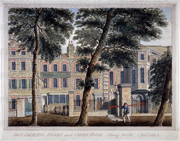 Don Saltero's tavern and coffee house, Cheyne Walk, Chelsea, London, c1800. Artist: Anon