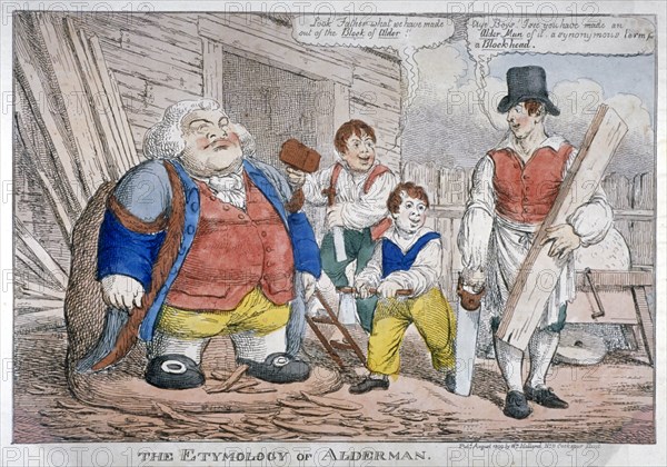 'The Etymology of Alderman', 1809. Artist: Anon