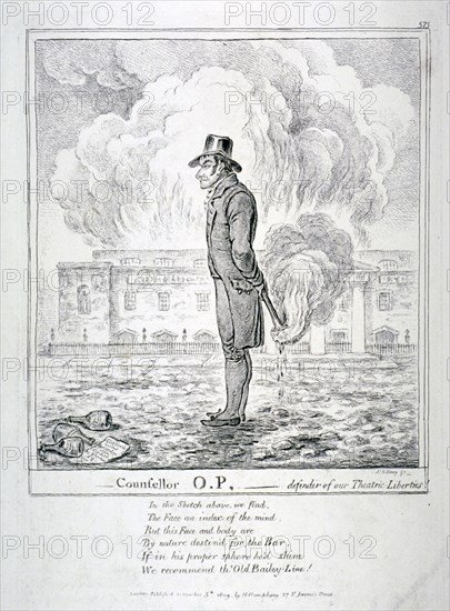 'Counsellor OP - Defender of our Theatric Liberties', 1809. Artist: James Gillray