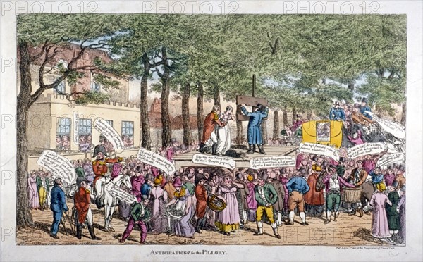 'Anticipations for the Pillory', 1813. Artist: Anon