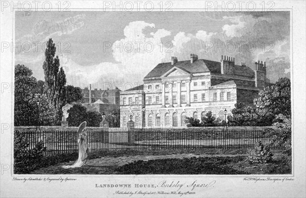 Lansdowne House in Berkeley Square, Mayfair, London, 1808. Artist: S Sparrow