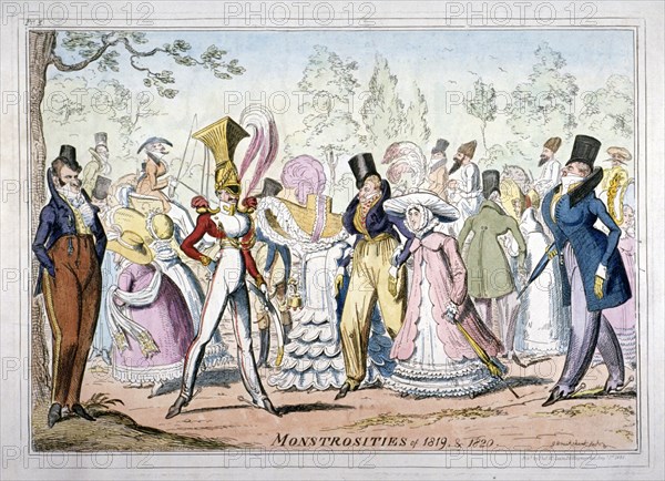 Monstrosities of 1819, and 1820', 1835. Artist: George Cruikshank