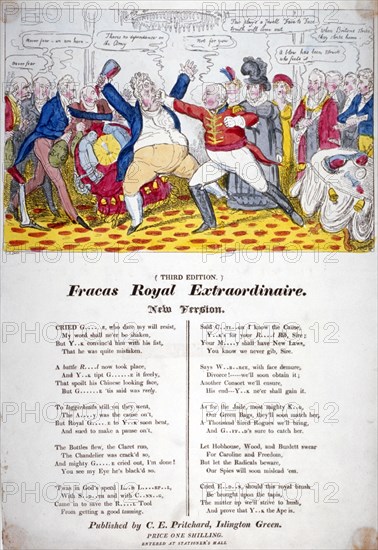 'Fracas Royal Extraordinaire', 1820. Artist: Isaac Robert Cruikshank