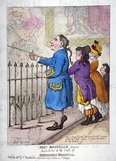 'John Rosedale, mariner, exhibitor of the hall of Greenwich Hospital', 1807. Artist: Thomas Rowlandson