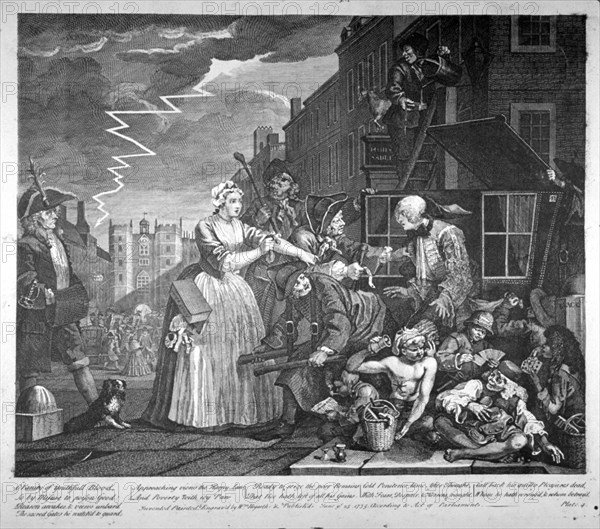 Plate IV of A Rake's Progress, 1735. Artist: William Hogarth