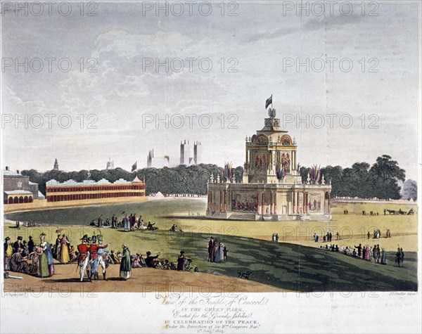 Green Park, Westminster, London, 1814. Artist: Joseph Constantine Stadler