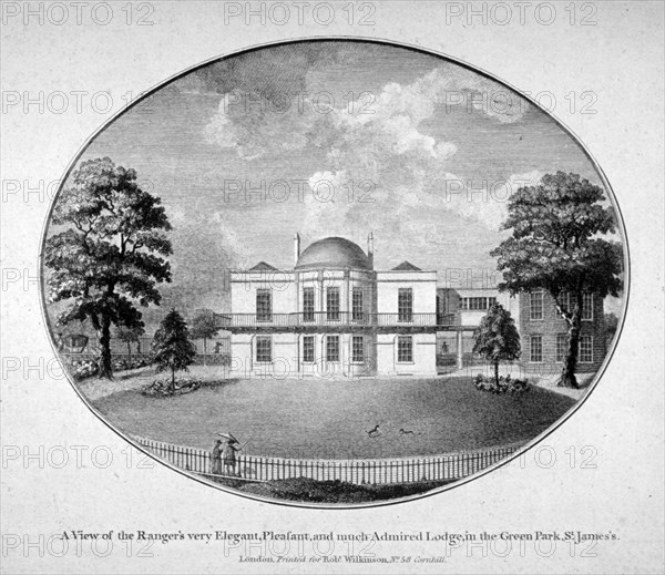 Ranger's Lodge in Green Park, Westminster, London, c1790. Artist: Anon