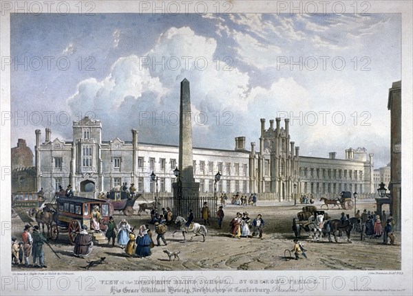 St George's Fields, Southwark, London, c1825. Artist: Louis Haghe