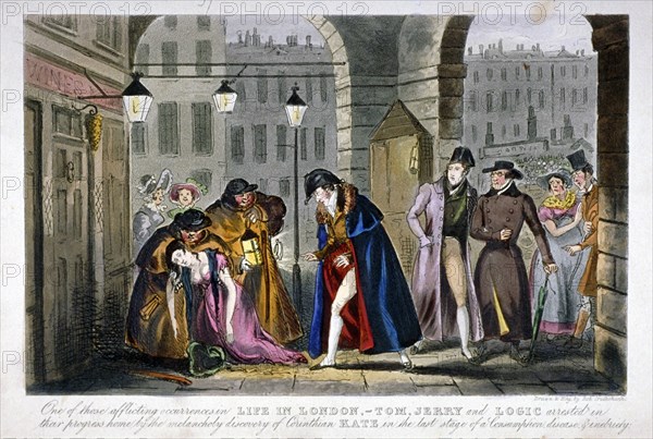 Scene in Covent Garden, Westminster, London, 1830. Artist: Isaac Robert Cruikshank