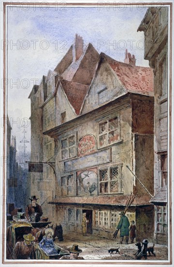 The Cock and Magpie Tavern, Drury Lane, Westminster, London, 1862. Artist: Waldo Sargeant