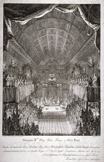 Wedding of Anne, Princess Royal, and William IV of Orange, St James's Palace, London, 1733. Artist: Jacques Rigaud