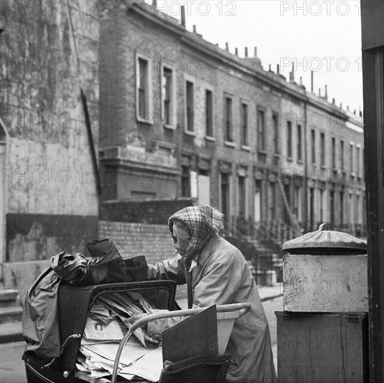 Recycling newspapers, Greater London, 1960-1965