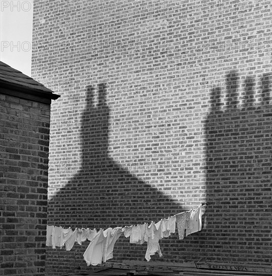 Shadows and laundry, London, 1964