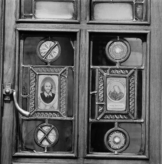 Stained glass panels, Chalfont Court, Baker Street, London, 1960-1972