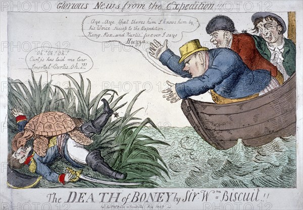 The Death of Boney by Sir Wm Biscuit!', 1809. Artist: Anon