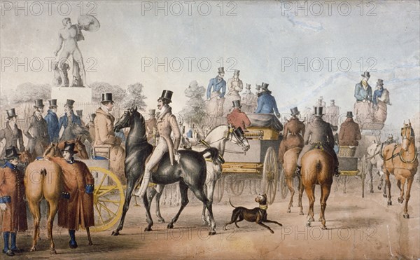 The Park. 'Twas post meridian half past four'', c1827. Artist: C Henderson