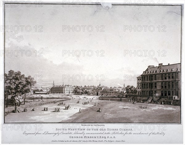 South-west view of Horse Guards, Westminster, London, 1809. Artist: William Fellows