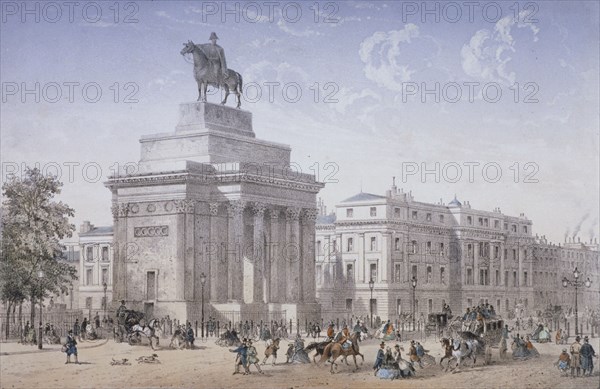 Hyde Park Corner, Westminster, London, c1860. Artist: Anon