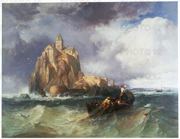 Mont St Michel', 1868. Artist: James Webb