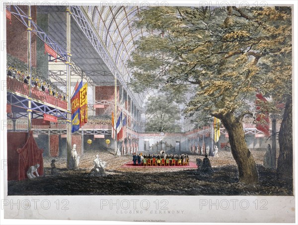 View of the closing ceremony of the Great Exhibition of 1851, London, 1851. Artist: Anon