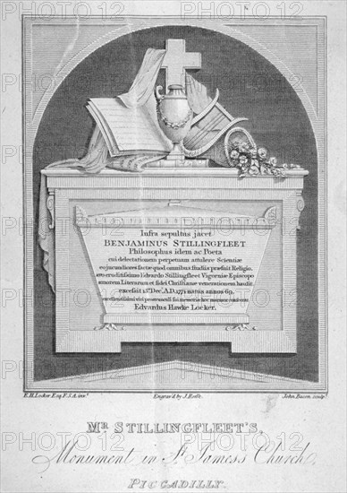 Monument in St James's Church, Piccadilly, London, c1825. Artist: John Bacon