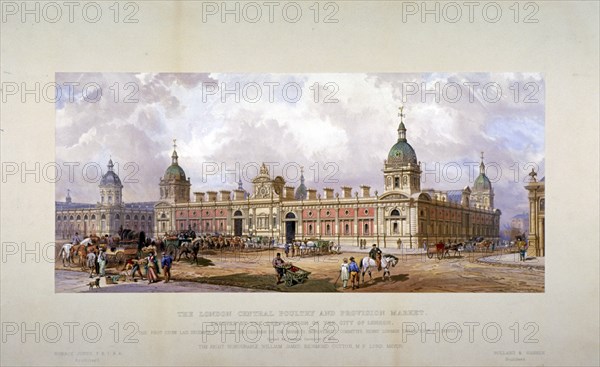 Smithfield Market, City of London, 1875. Artist: CF Kell