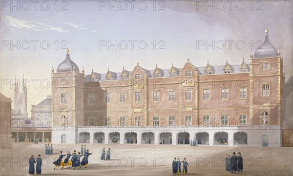 Christ's Hospital School, Newgate Street, City of London, 1831. Artist: John Shaw