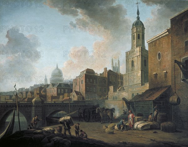 'Fresh Wharf, near London Bridge', c1762. Artist: William Marlow