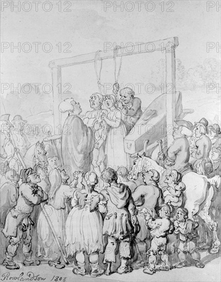 Execution at Tyburn, 1803. Artist: Thomas Rowlandson