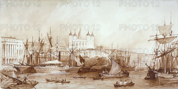 Tower of London, Stepney, London, c1840. Artist: William Parrott