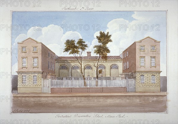 The Protestant Dissenters' School, Maze Pond, Bermondsey, London, 1825. Artist: G Yates