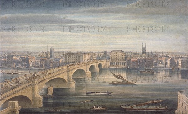 London Bridge, London, c1835. Artist: G Yates