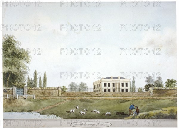 Peterborough House, Millbank, Westminster, London, c1805. Artist: Anon