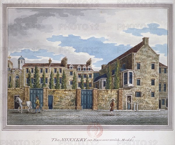 View of the Convent of the Sacred Heart on Hammersmith Road, London, c1794. Artist: Anon