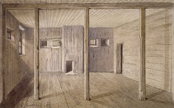 Interior view of White Lyon Prison, Borough High Street, Southwark, London, 1887. Artist: John Crowther