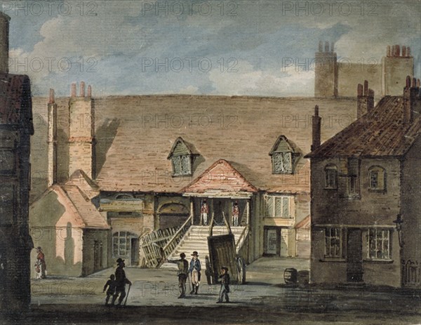 View of barracks in Scotland Yard, Whitehall, Westminster, London, 1818. Artist: Anon