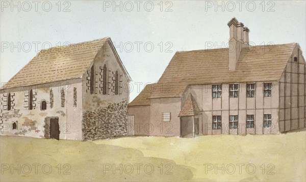 Front view of Moor Hall, Harefield, Middlesex, c1800. Artist: Anon