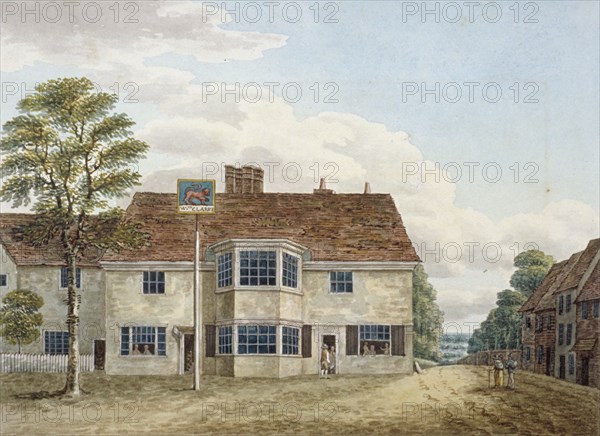 The Red Lion Inn on Uxbridge Road, Hillingdon, Middlesex, c1820. Artist: Anon